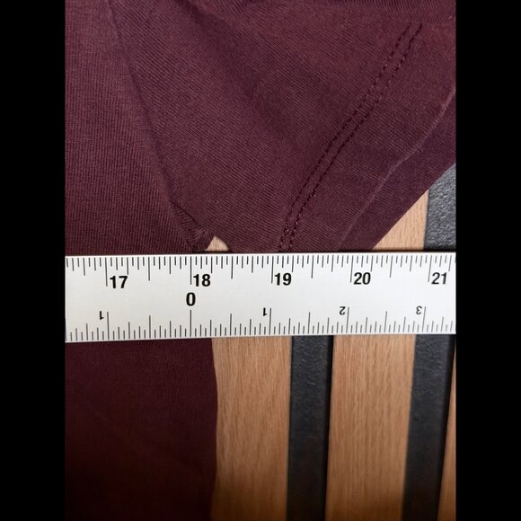 AllSaints T Shirt Large Mens Burgundy Tonic Crewneck Short Sleeve RamSkull Tee - Picture 3 of 7